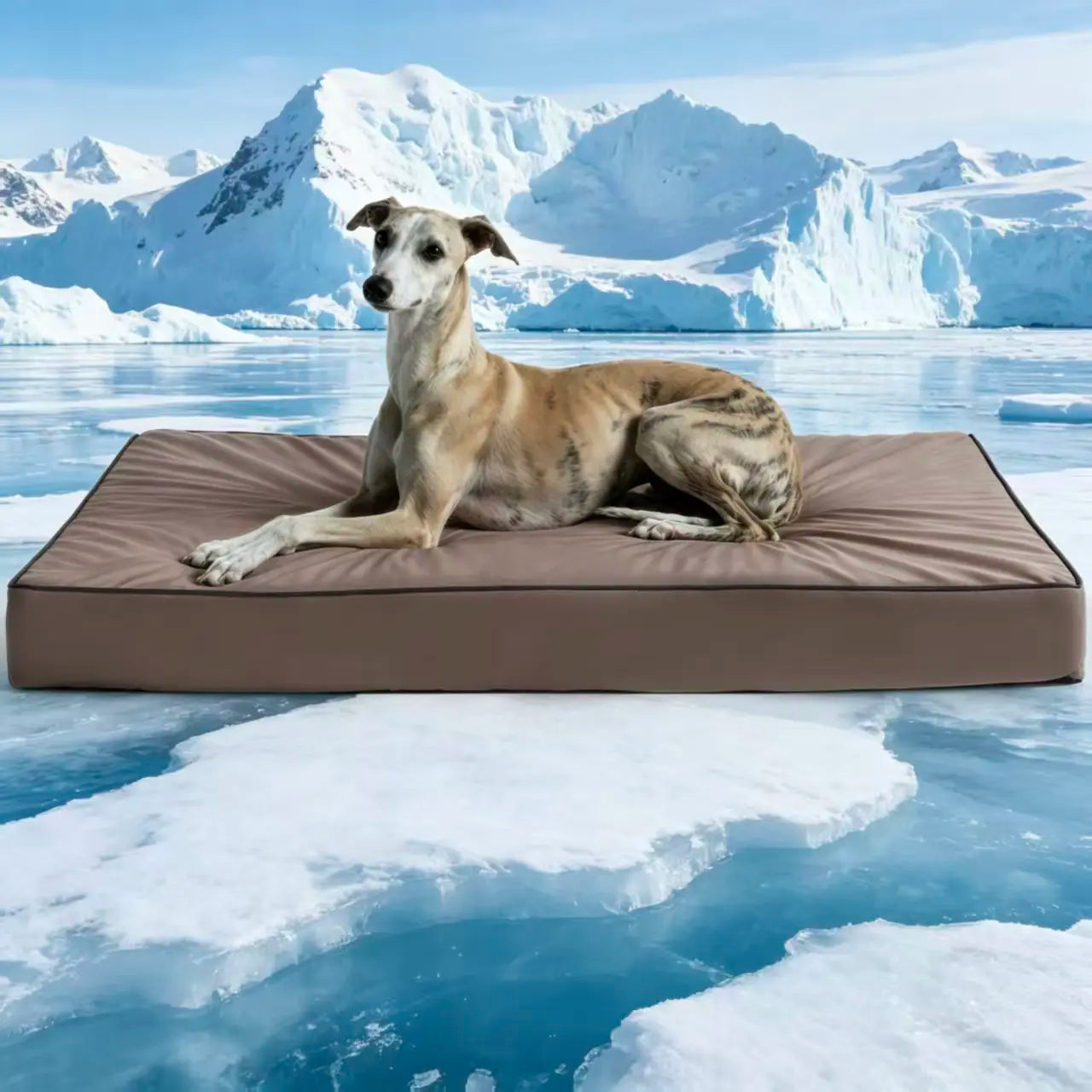 Blunique Cooling Orthopedic Pet Bed for Dogs & Cats, Waterproof Egg Crate Foam Dog Mat & C-Shaped Sofa Bed, Q-Max 4.0 Cooling Fabric, Washable & Dryer Safe Summer Pet Bed for Small & Large Dogs