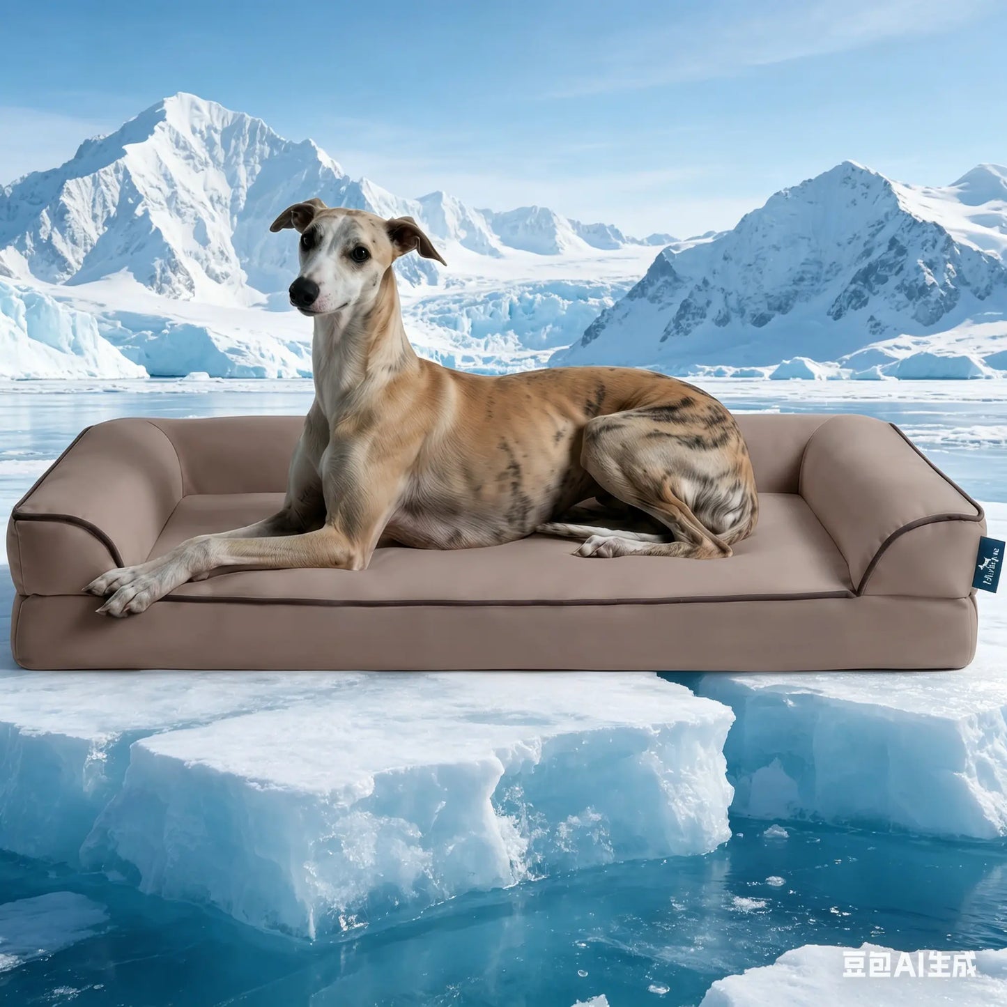Blunique Cooling Orthopedic Pet Bed for Dogs & Cats, Waterproof Egg Crate Foam Dog Mat & C-Shaped Sofa Bed, Q-Max 4.0 Cooling Fabric, Washable & Dryer Safe Summer Pet Bed for Small & Large Dogs