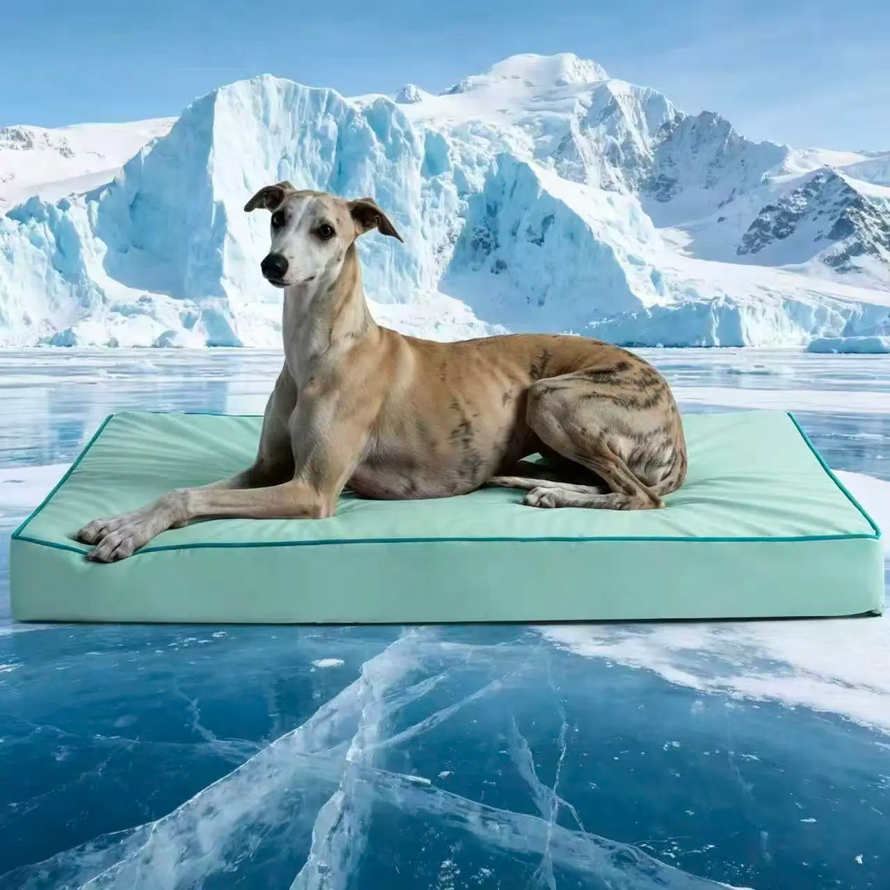 Blunique Cooling Orthopedic Pet Bed for Dogs & Cats, Waterproof Egg Crate Foam Dog Mat & C-Shaped Sofa Bed, Q-Max 4.0 Cooling Fabric, Washable & Dryer Safe Summer Pet Bed for Small & Large Dogs