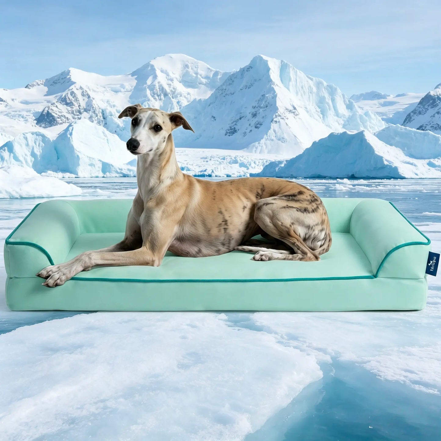 Blunique Cooling Orthopedic Pet Bed for Dogs & Cats, Waterproof Egg Crate Foam Dog Mat & C-Shaped Sofa Bed, Q-Max 4.0 Cooling Fabric, Washable & Dryer Safe Summer Pet Bed for Small & Large Dogs