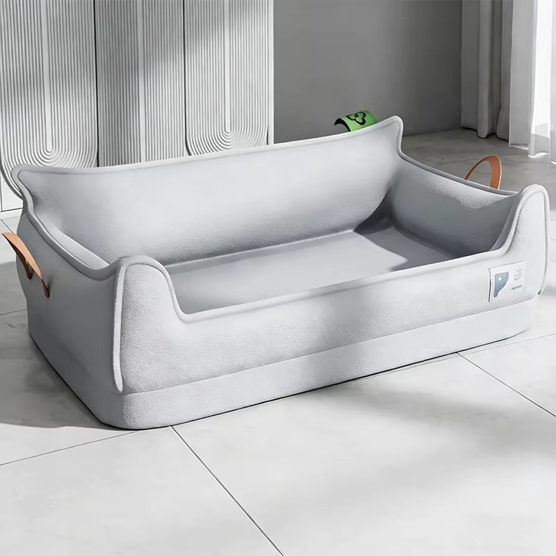 Orthopedic Leather Dog Bed Sofa – Detachable Rectangle Pet Bed with Non-Slip Bottom, Waterproof and Machine Washable for Ultima