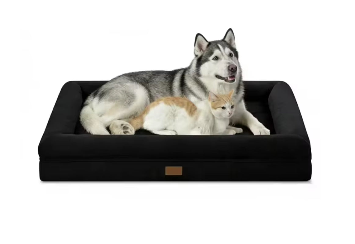 Modern Luxury Orthopedic Dog Sofa Bed Plush Memory Foam with Removable Washable Cover for Small Dogs Cats