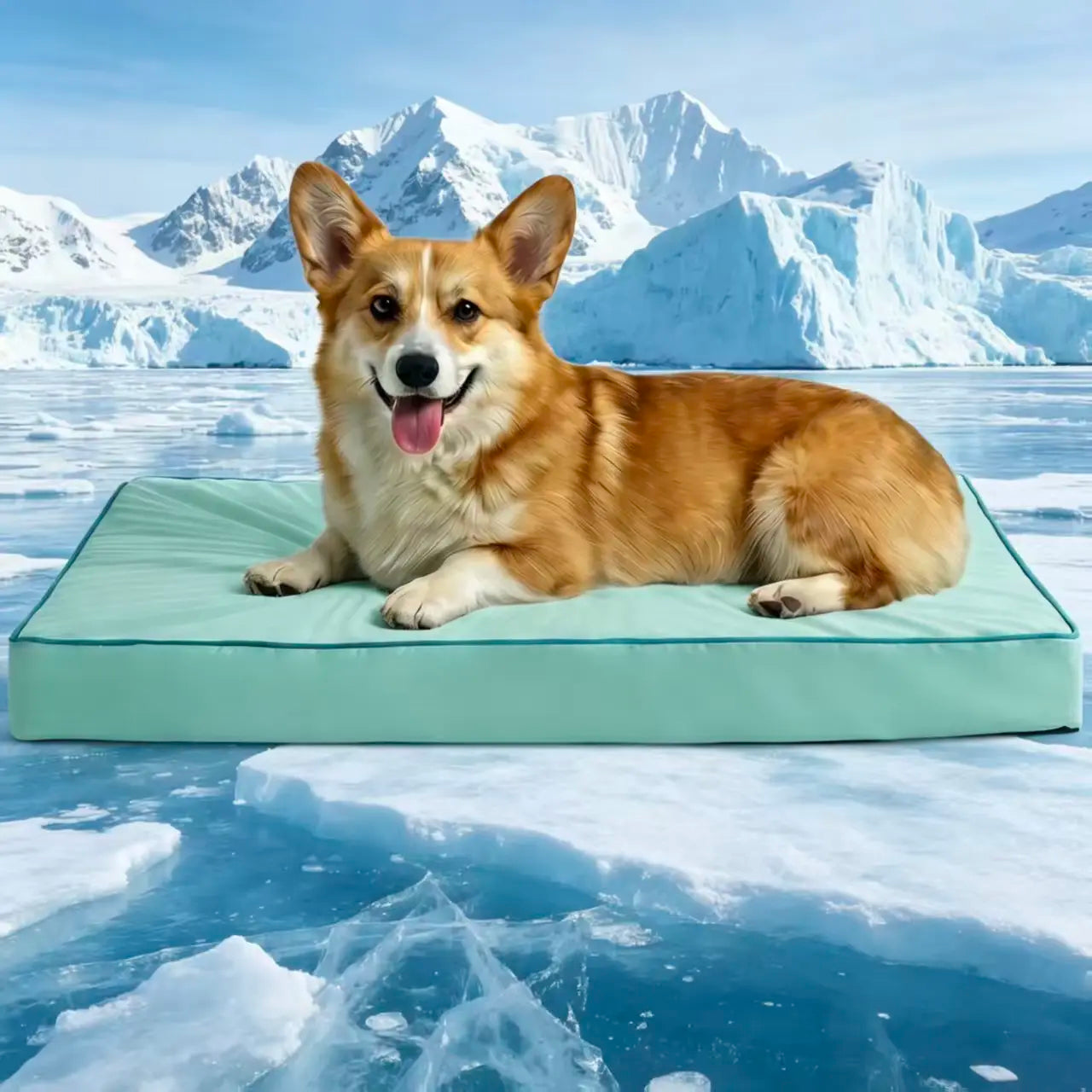 Blunique Cooling Orthopedic Pet Bed for Dogs & Cats, Waterproof Egg Crate Foam Dog Mat & C-Shaped Sofa Bed, Q-Max 4.0 Cooling Fabric, Washable & Dryer Safe Summer Pet Bed for Small & Large Dogs