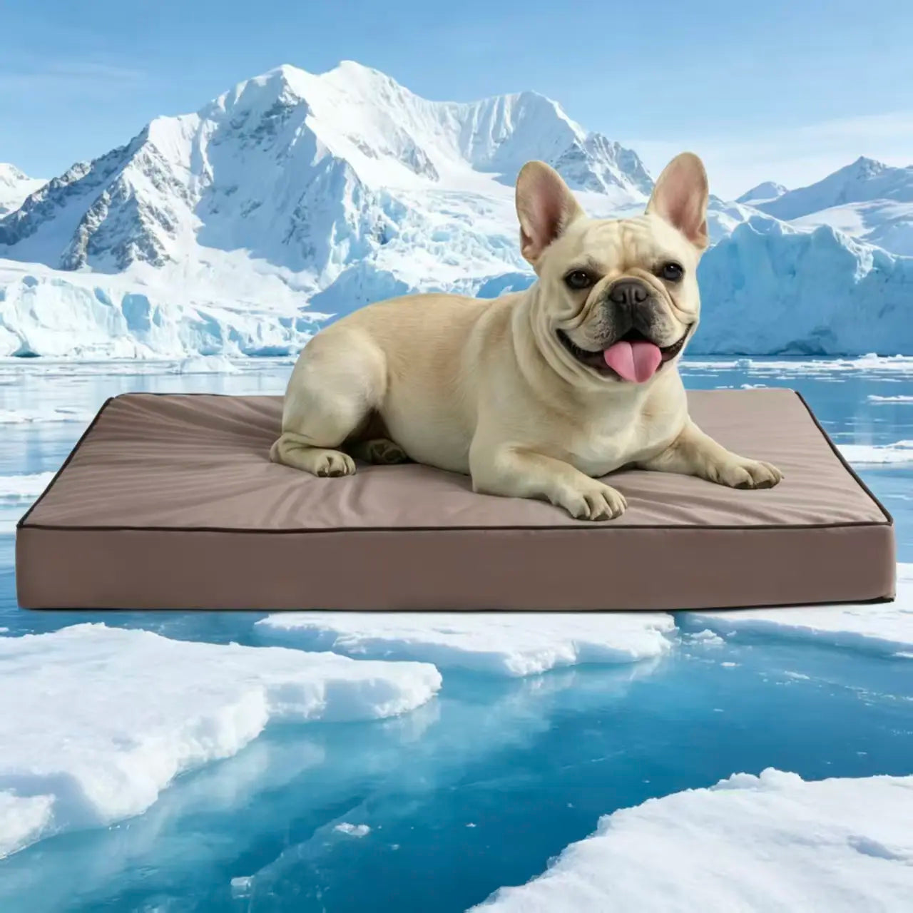 Blunique Cooling Orthopedic Pet Bed for Dogs & Cats, Waterproof Egg Crate Foam Dog Mat & C-Shaped Sofa Bed, Q-Max 4.0 Cooling Fabric, Washable & Dryer Safe Summer Pet Bed for Small & Large Dogs