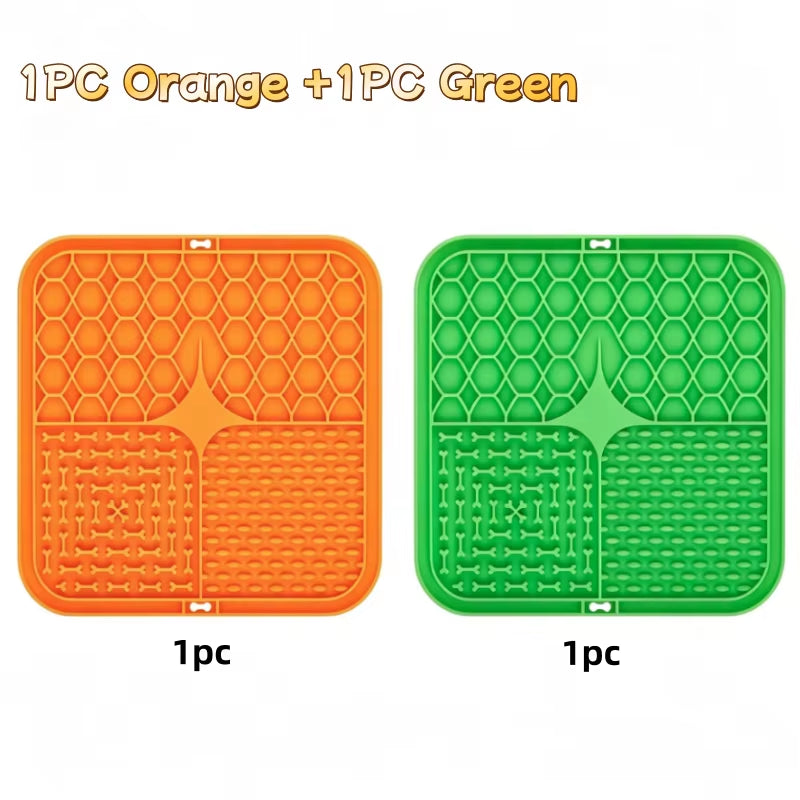 Pet Lick Silicone Mat Dogs Pet Slow Food Plate for Dog Bathing Distraction Silicone Dog Sucker Food Training Dog Feeder Supplies