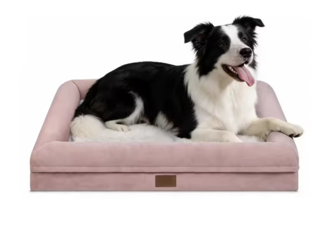 Modern Luxury Orthopedic Dog Sofa Bed Plush Memory Foam with Removable Washable Cover for Small Dogs Cats