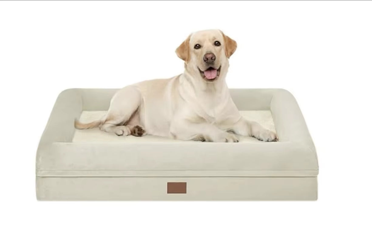 Modern Luxury Orthopedic Dog Sofa Bed Plush Memory Foam with Removable Washable Cover for Small Dogs Cats