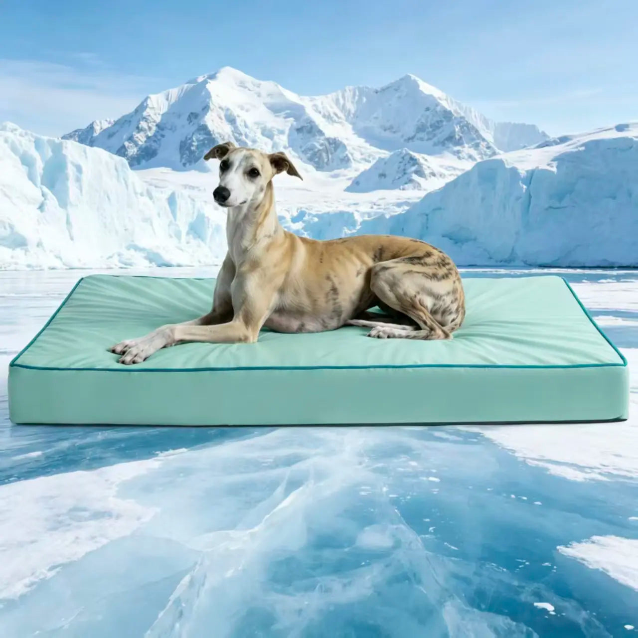 Blunique Cooling Orthopedic Pet Bed for Dogs & Cats, Waterproof Egg Crate Foam Dog Mat & C-Shaped Sofa Bed, Q-Max 4.0 Cooling Fabric, Washable & Dryer Safe Summer Pet Bed for Small & Large Dogs