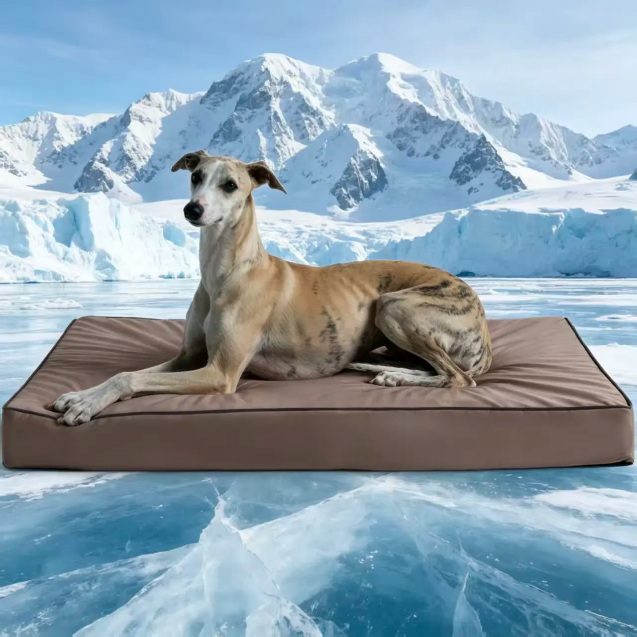 Blunique Cooling Orthopedic Pet Bed for Dogs & Cats, Waterproof Egg Crate Foam Dog Mat & C-Shaped Sofa Bed, Q-Max 4.0 Cooling Fabric, Washable & Dryer Safe Summer Pet Bed for Small & Large Dogs