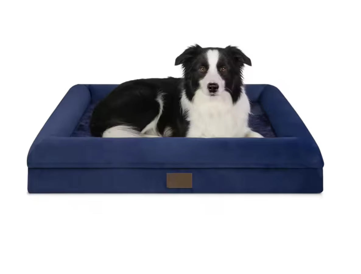 Modern Luxury Orthopedic Dog Sofa Bed Plush Memory Foam with Removable Washable Cover for Small Dogs Cats