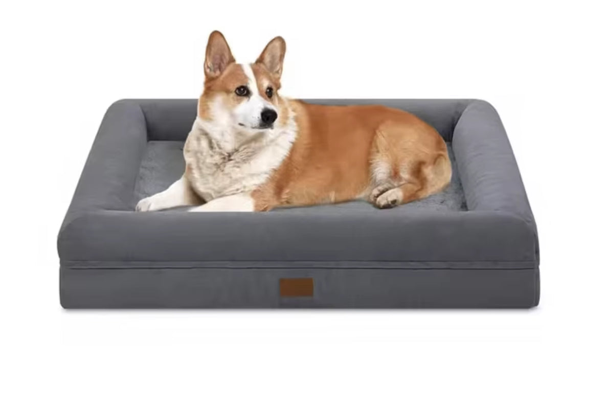 Modern Luxury Orthopedic Dog Sofa Bed Plush Memory Foam with Removable Washable Cover for Small Dogs Cats