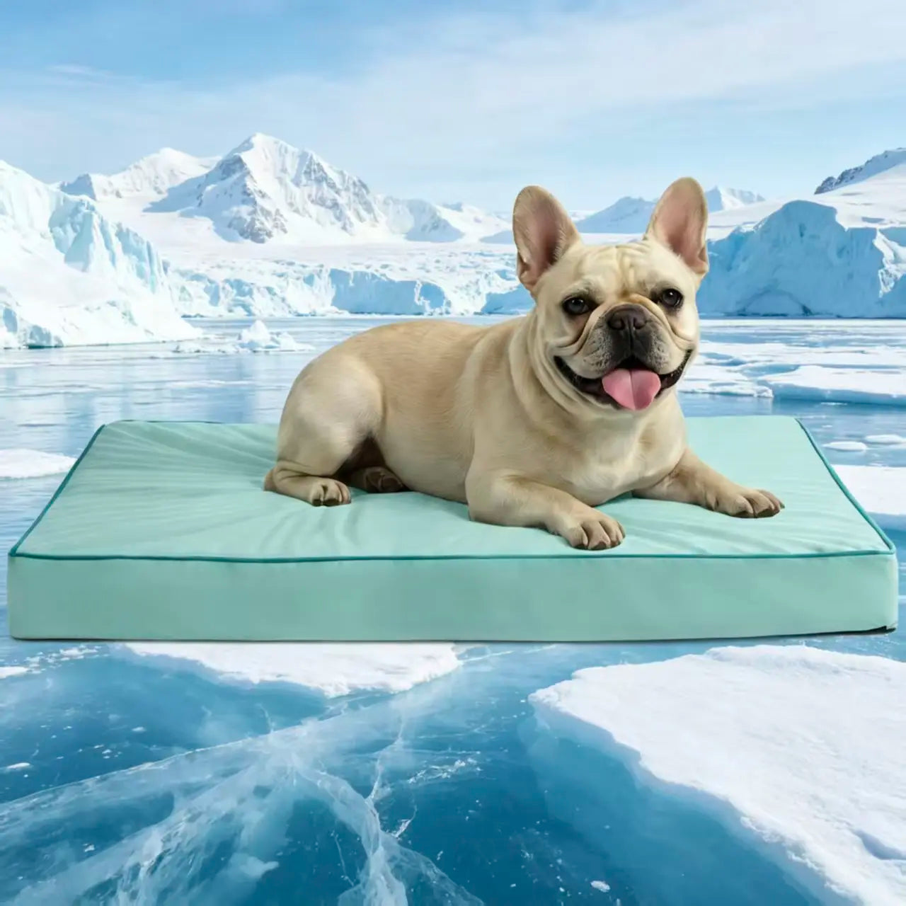 Blunique Cooling Orthopedic Pet Bed for Dogs & Cats, Waterproof Egg Crate Foam Dog Mat & C-Shaped Sofa Bed, Q-Max 4.0 Cooling Fabric, Washable & Dryer Safe Summer Pet Bed for Small & Large Dogs